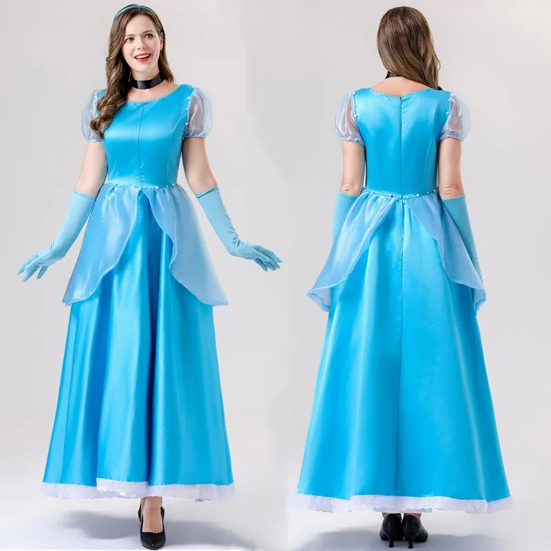 loween Cosplay Long Hair Snow White Adult Cinderella Arobel Performance Costume Polyester Material Traditional Chinese Cos...