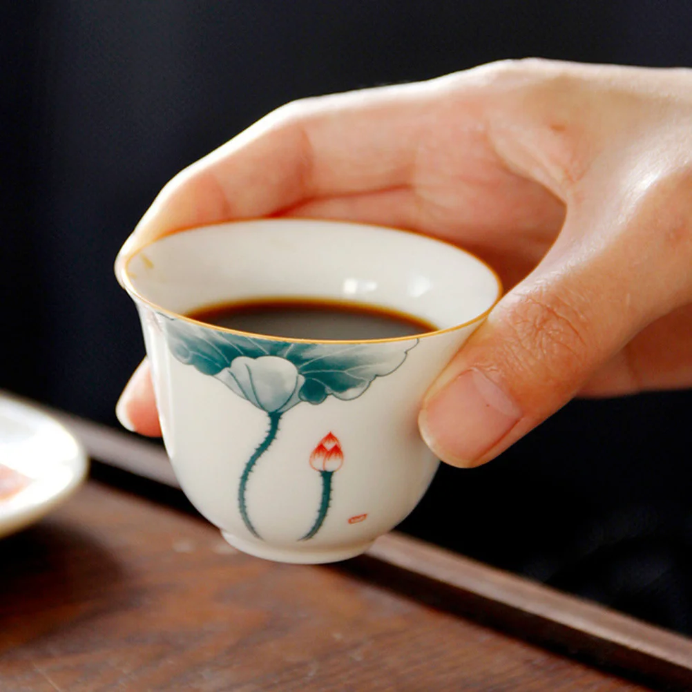 

Ceramic Teaware Hand Painted Tea Cup No Burr Scratch Proof Easy Clean Relaxing Feel Perfect Any Occasion Tea Cup