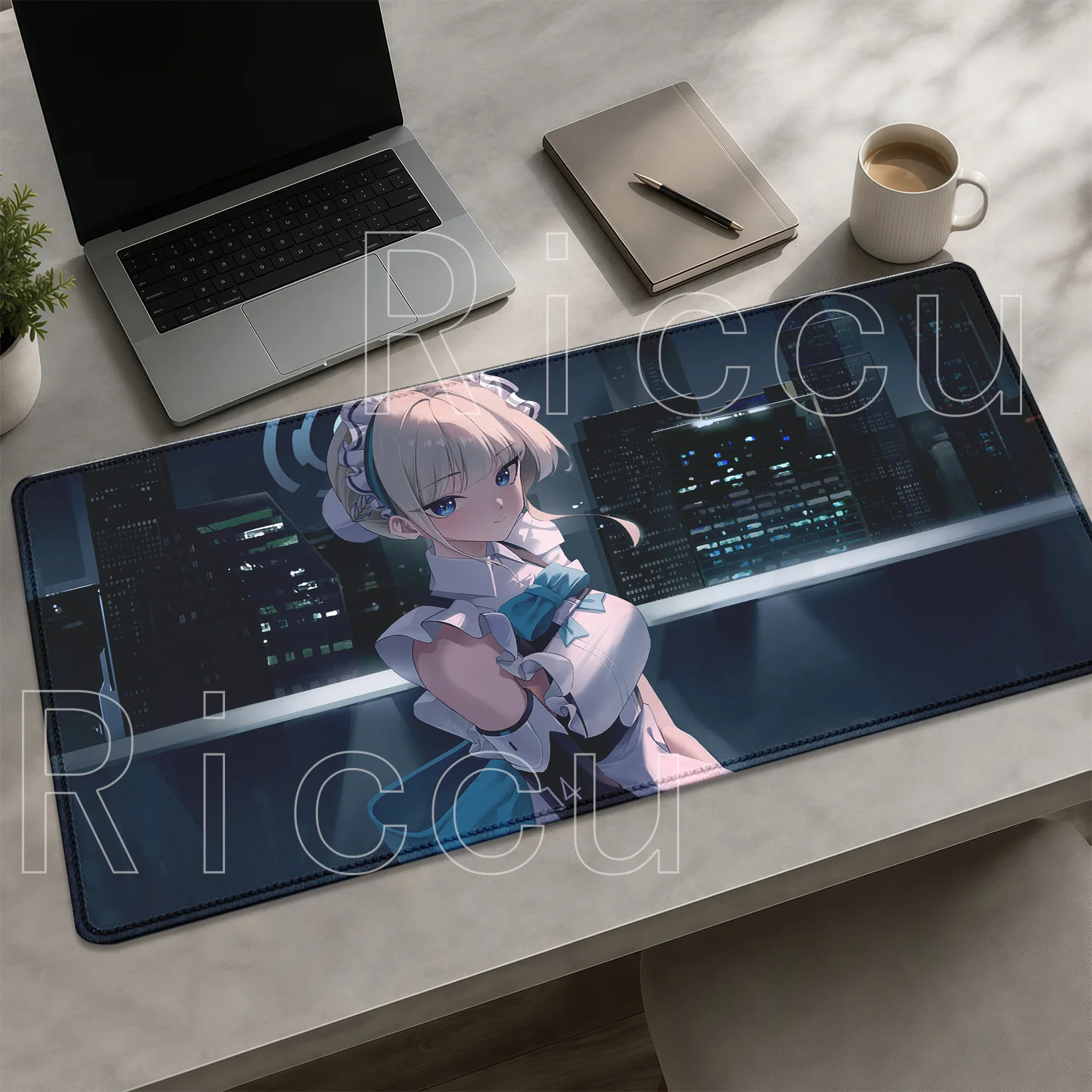 HD Printing Asuma Toki Blue Archive Bunny Girl Overlock Mousepad Non-slip Base Keyboard Mouse Pad PC Office Accessories Desk Mat