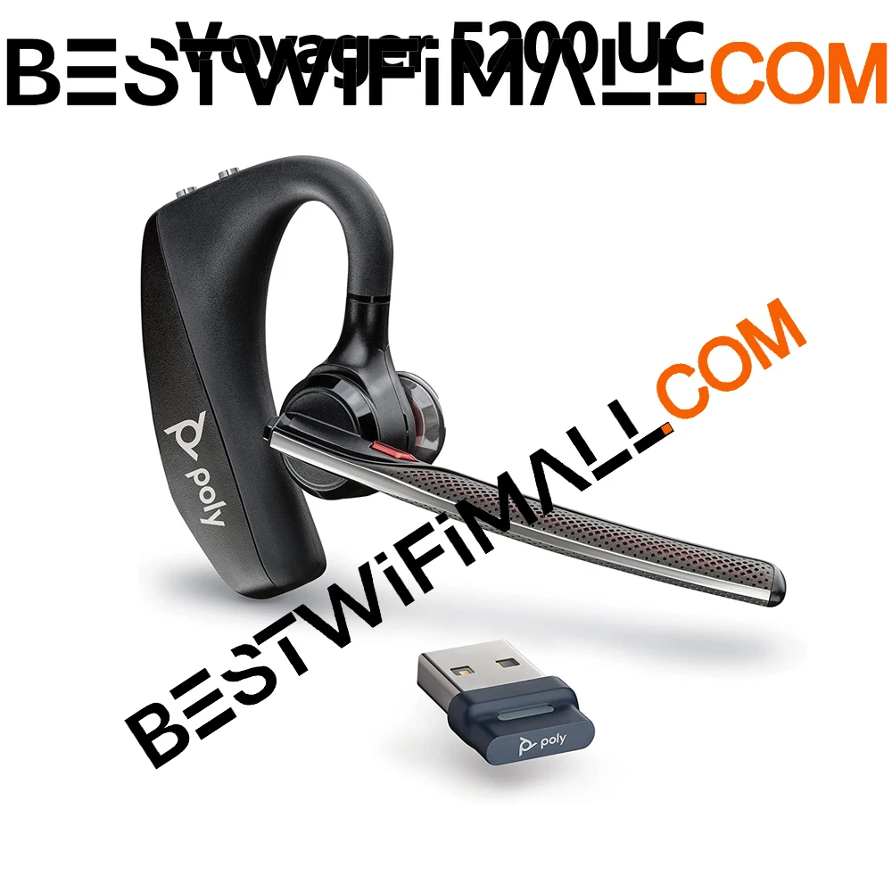 

Беспроводная гарнитура Poly Voyager 5200 UC и зарядный чехол (Plantronics), одногарнитурная гарнитура с микрофоном с шумоподавлением, для подключения к мобильным устройствам/Mac