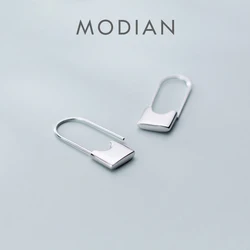 Modian Unique Design Stud Earrings Sterling Silver 925 Fashion HipHop Punk Earings Anti-allergy Earrings for Girl Women Gifts