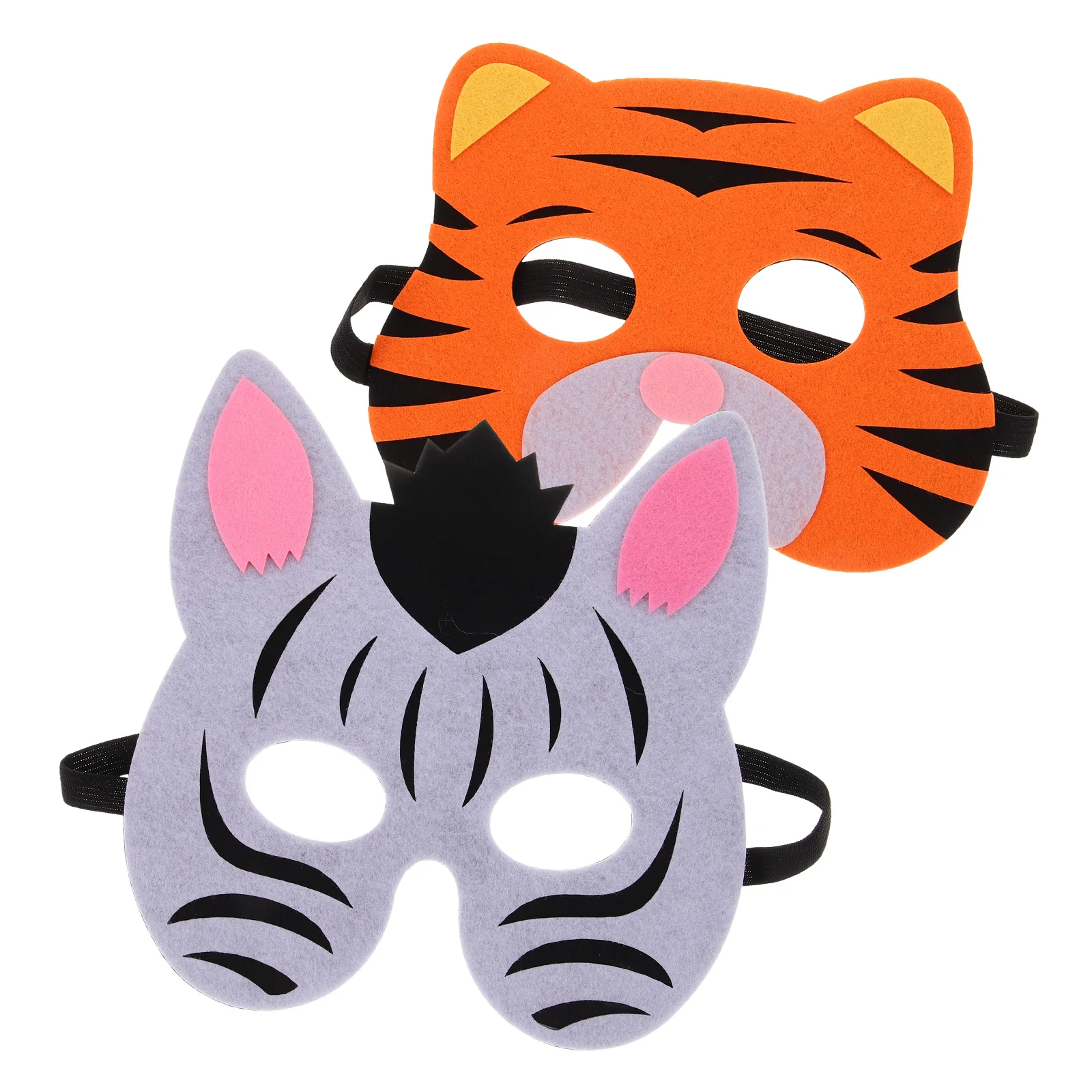 

2 Pcs Animal Mask Scary Horror Kids Fox Carnival Masks Cute Cartoon Costume For Party Prom