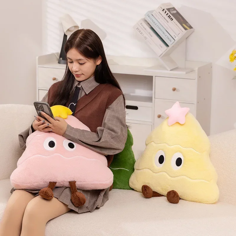 Almohada de felpa de árbol de Navidad de dibujos animados, juguetes de peluche, silla de muñeca bebé, cojín para sofá, decoración navideña, regalos de Navidad, cumpleaños y Año Nuevo