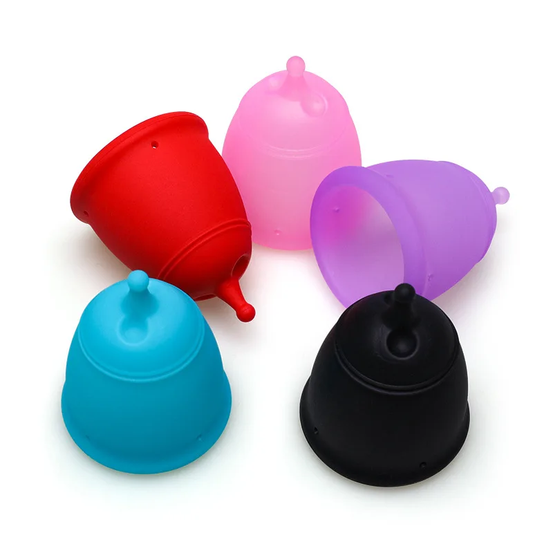 1PC Medical Grade Silicone Menstrual Cup Colorful Menstrual Cup Feminine Hygiene Anti Side Leakage Menstrual Cup for Women