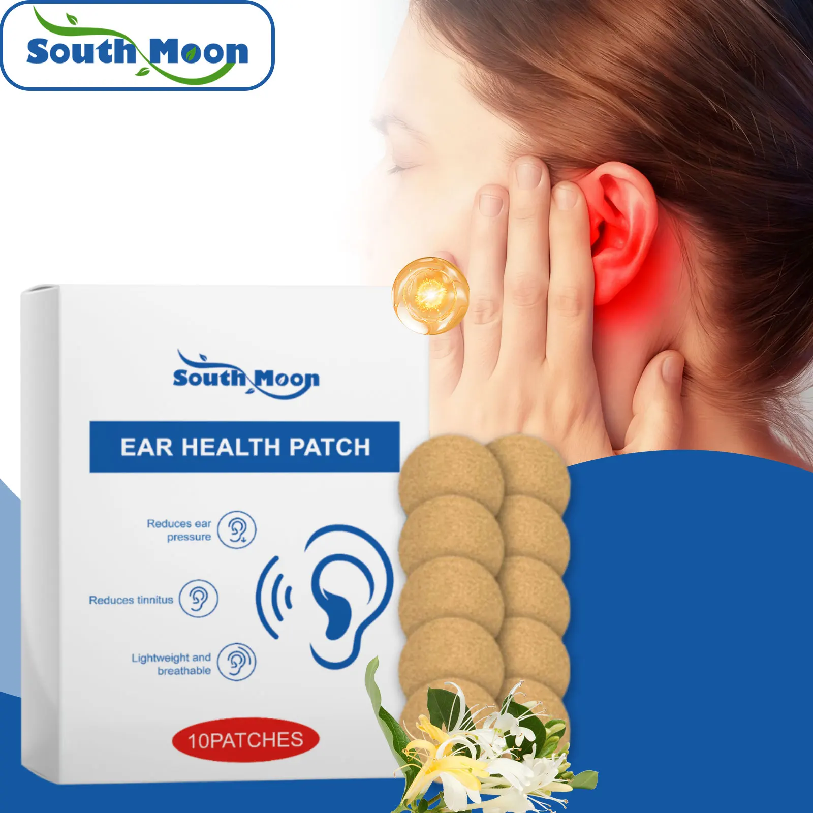 

10/20/30pcs Tinnitus Treatment Patch Relaxing Ear Protect Hearing Alleviate Deafness Headache Anti Ear Ringing Relief Sticker