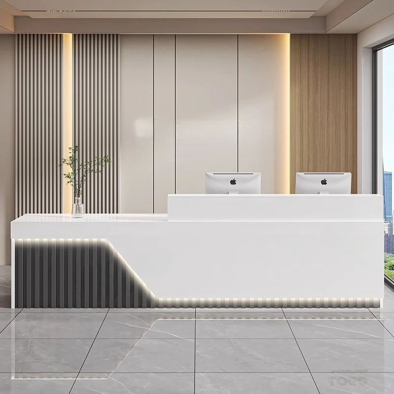 

Стойка ресепшн для парикмахерской и салона красоты, современная роскошная стойка обслуживания, прилавок, фронт-деск, мебель для ресепшн