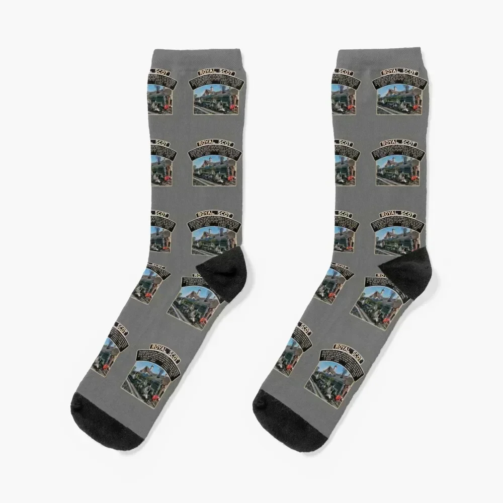 

LMS Royal Scot and Nameplate Socks funny gift Men's winter thermal Soccer Mens Socks Women's