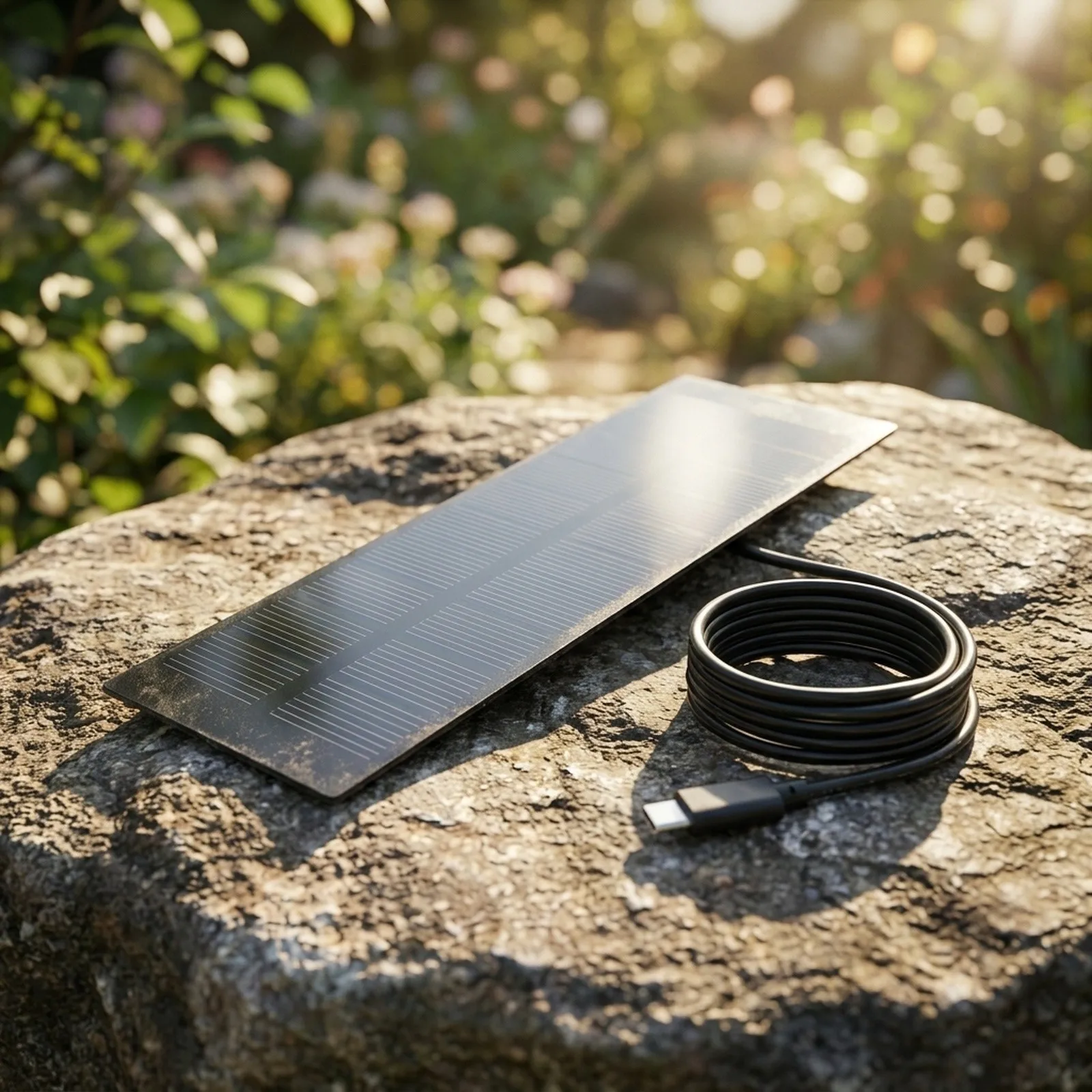 Monocrystalline 1W Solar Panel with USB-C Interface for Charging Phones and Powering Small Solar Lighting Installations
