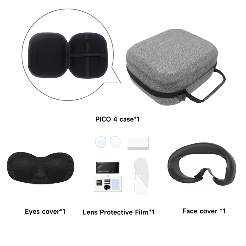 Набор FICEP для Pico 4 аксессуары pico 4 Чехол для интерфейса pico 4 чехол для объектива Защитная пленка для pico 4