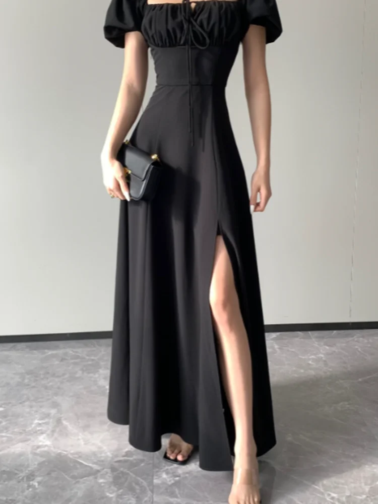 

Модное летнее женское платье с разрезом до колен, стройнящего кроя, для повседневной носки. Ограниченное предложение.