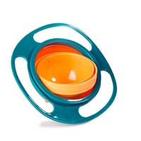 Children's Bowl 360 Degree Rotating Balance Bowl, Put Spreading Leak-proof Gyro Bowl, Drop-proof Frisbee Baby Bowl