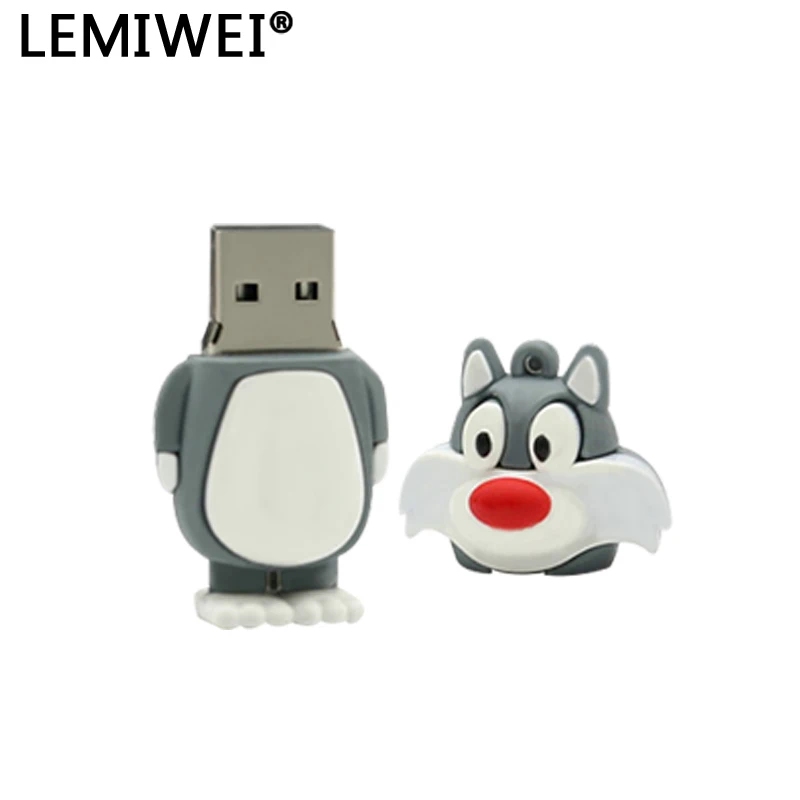 USB-флешка в виде кошки, 8-64 Гб, USB 2,0