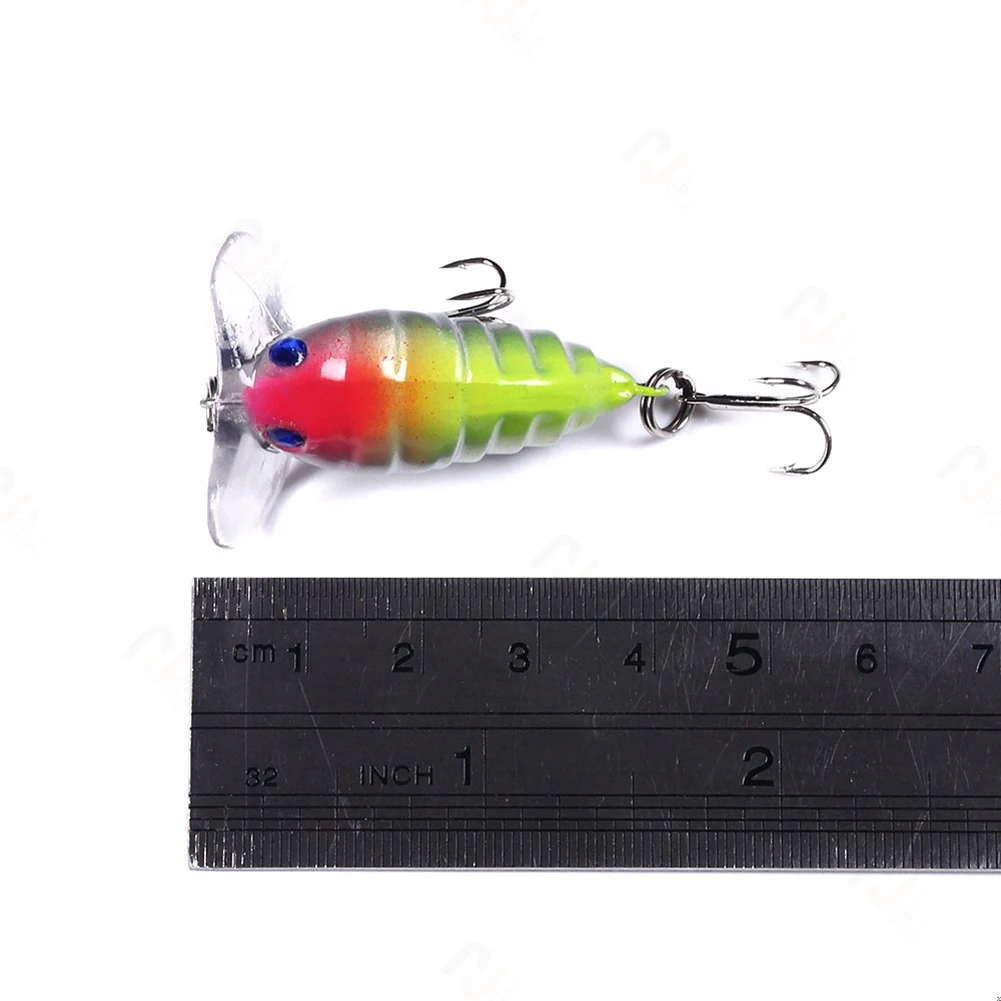 Floating Lure 4.4g Bionic Artificial Wobblers Bait Colorful Insect Fake Lures Fishing Tackle Length 4cm