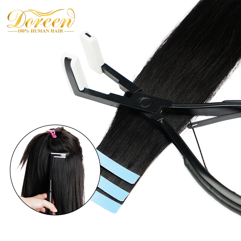 

Doreen Tape in Hair Accessories Tools Black Stainless Extensions Steel Sealing Plier Professional Pliers for Tape Hair Extension