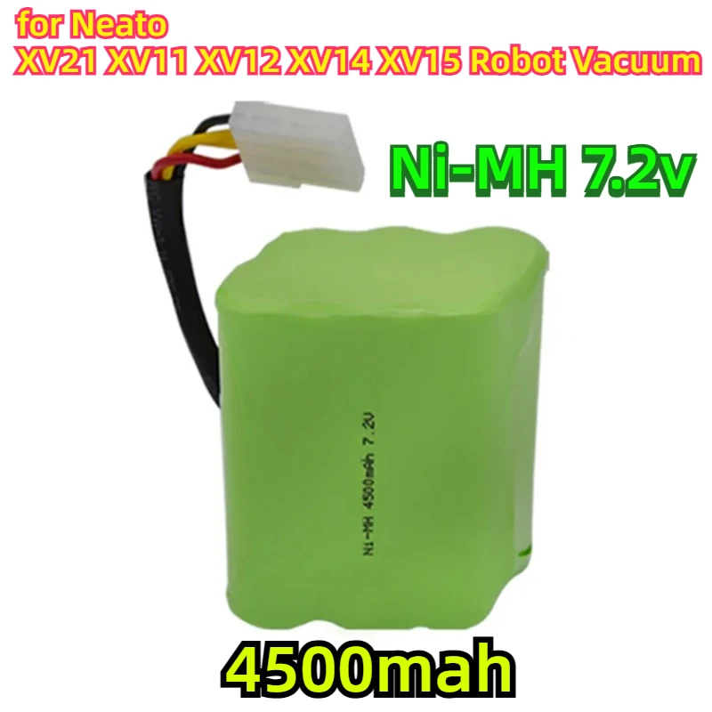 

2pcs for Neato XV21 XV11 XV12 XV14 XV15 Robot Vacuum Cleaners Parts Ni-MH 7.2v Rechargeable Battery 7.2V 4500mAh Battery