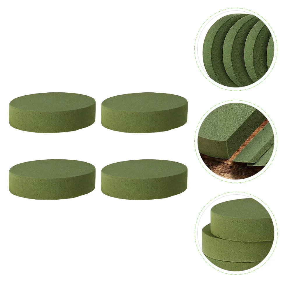 4 قطعة كتل رغوية الأزهار الأخضر جولة زهرة الطين الطوب لترتيب الزهور يحافظ على قطع الزهور الطازجة ترتيب أطول