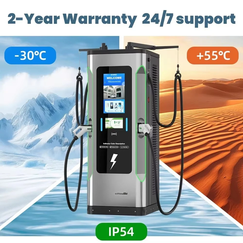 Bluesky 60kW 80kW 120kW 160kW 180kW 240kW EV Fast Charging Station with Cable Management System and Light Strips