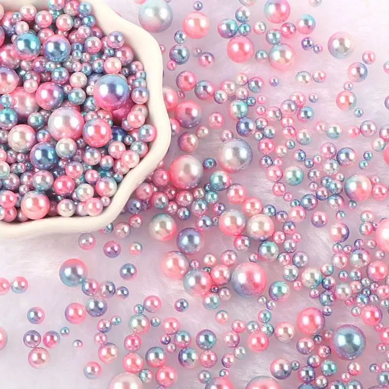 Random Mix 3-10mm 10g No Hole ABS Imitation Pearl Bead For Jewelry Making  Brush Nail Art Make Up  DIY Crafts Decor  F0912
