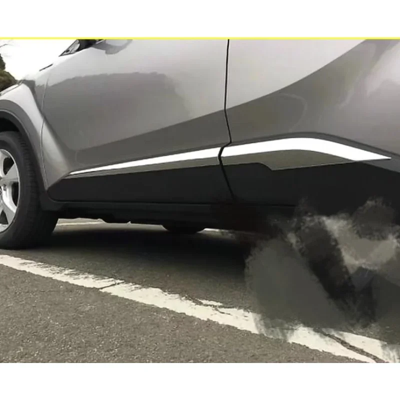 Do Toyota CHR C-HR XA10 2018 2019 2020 2021 2022 Samochodowe wykończenie boczne drzwi ABS Chromowane części 4-częściowe Części samochodowe Zamiennik