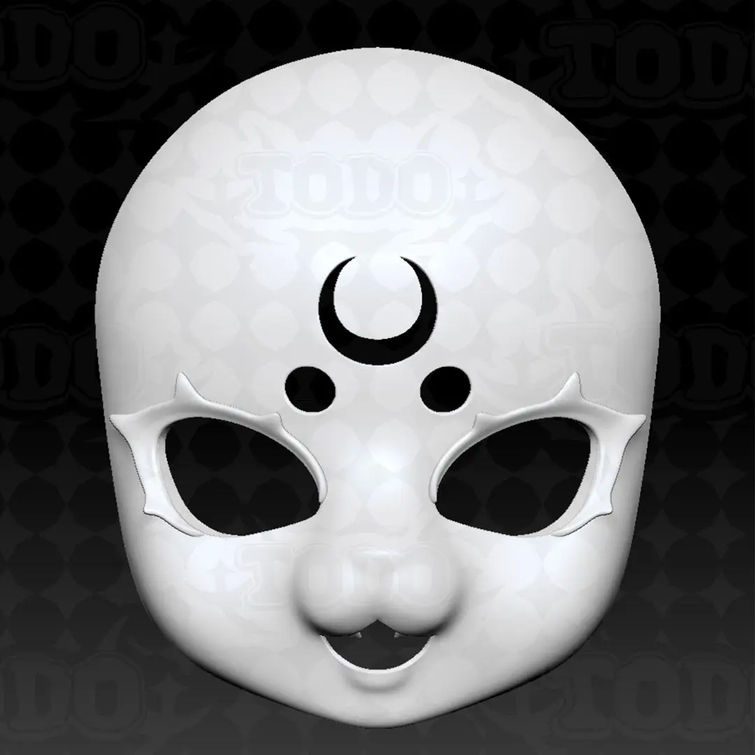 Kigurumi Base Mask Tiger cubs Skull Resin Material 3D Printing Skull Furry COS Accessories DIY Props