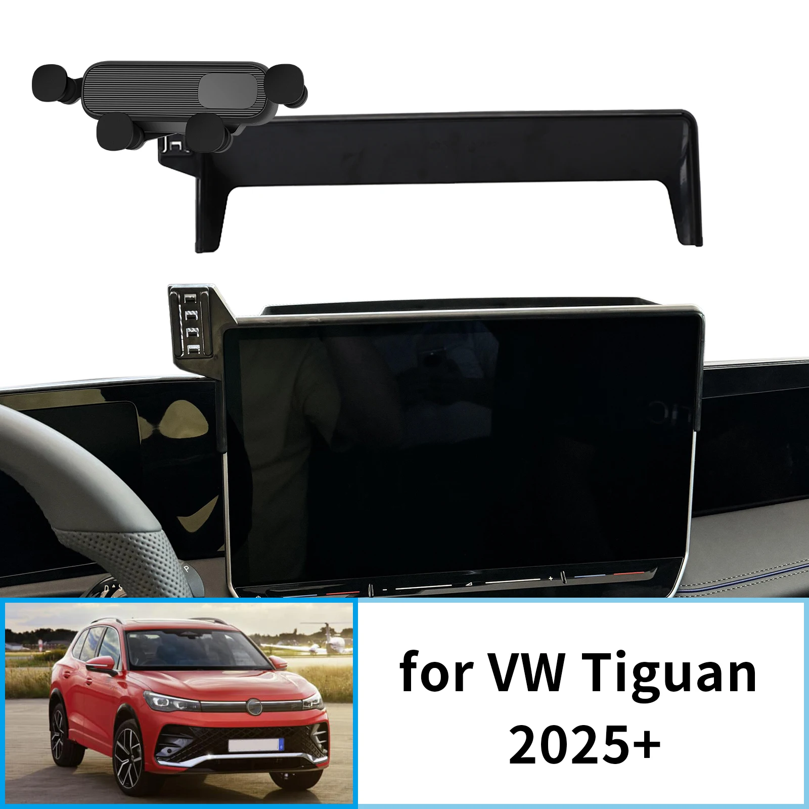 Car Mobile Phone Holder for VW Tiguan 2025 2026 (15in) GPS Bracket Navigation Stand Auto Accessories