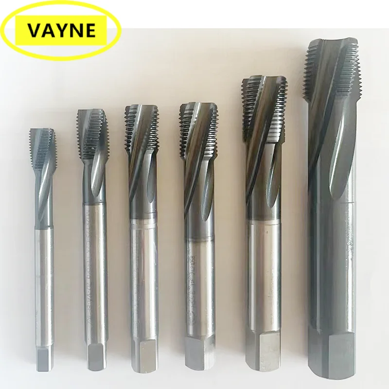 1pcs  PM-HSS Semi-spiral Nano-Coating plated tap Half Spiral Tap M10 M12 M14 M16 M18 M22