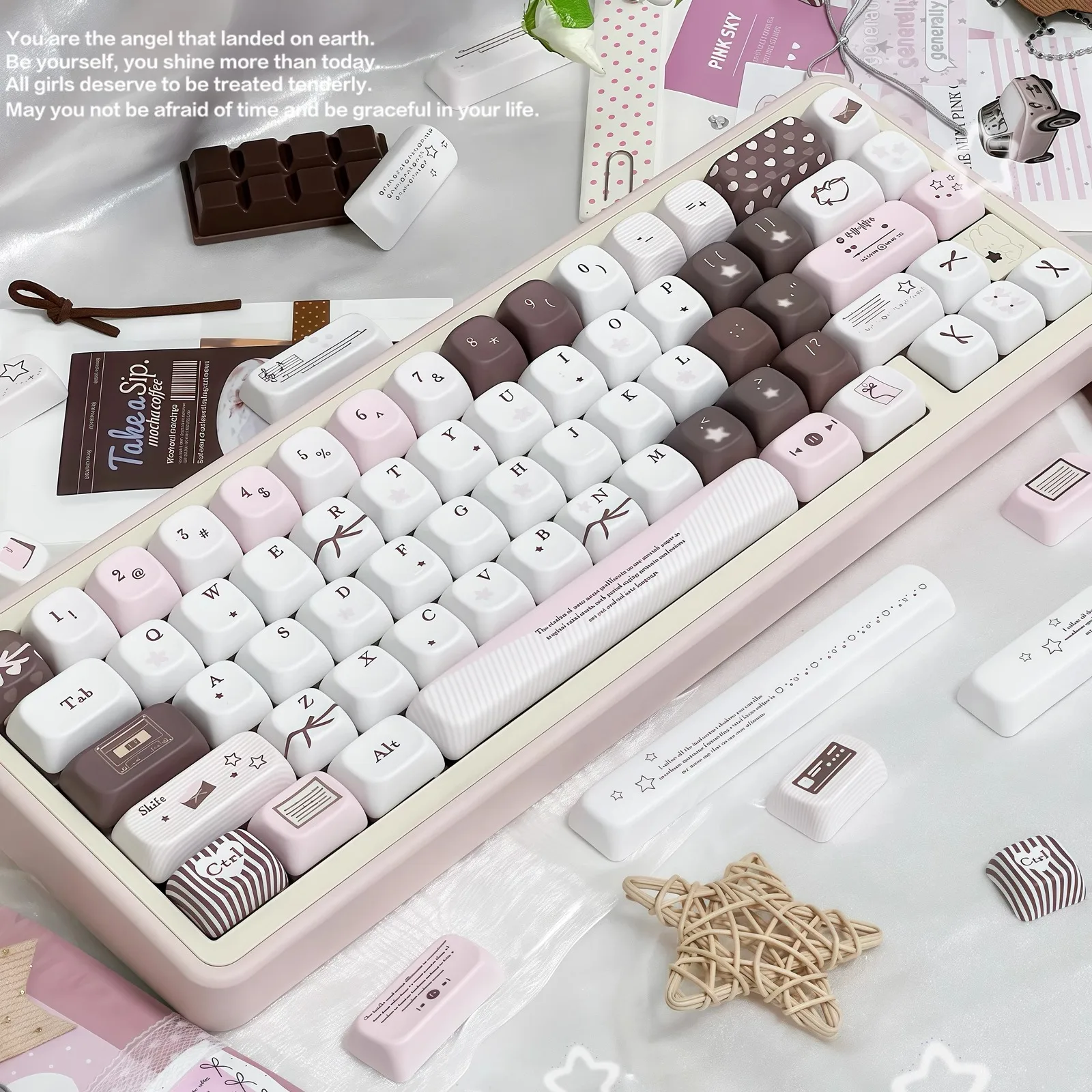 

Unshipped Letters Theme Keycaps Set PBT Cherry FOA Profile 145keys Custom Original Handmade Keycaps for Mechanical Keyboard Gift