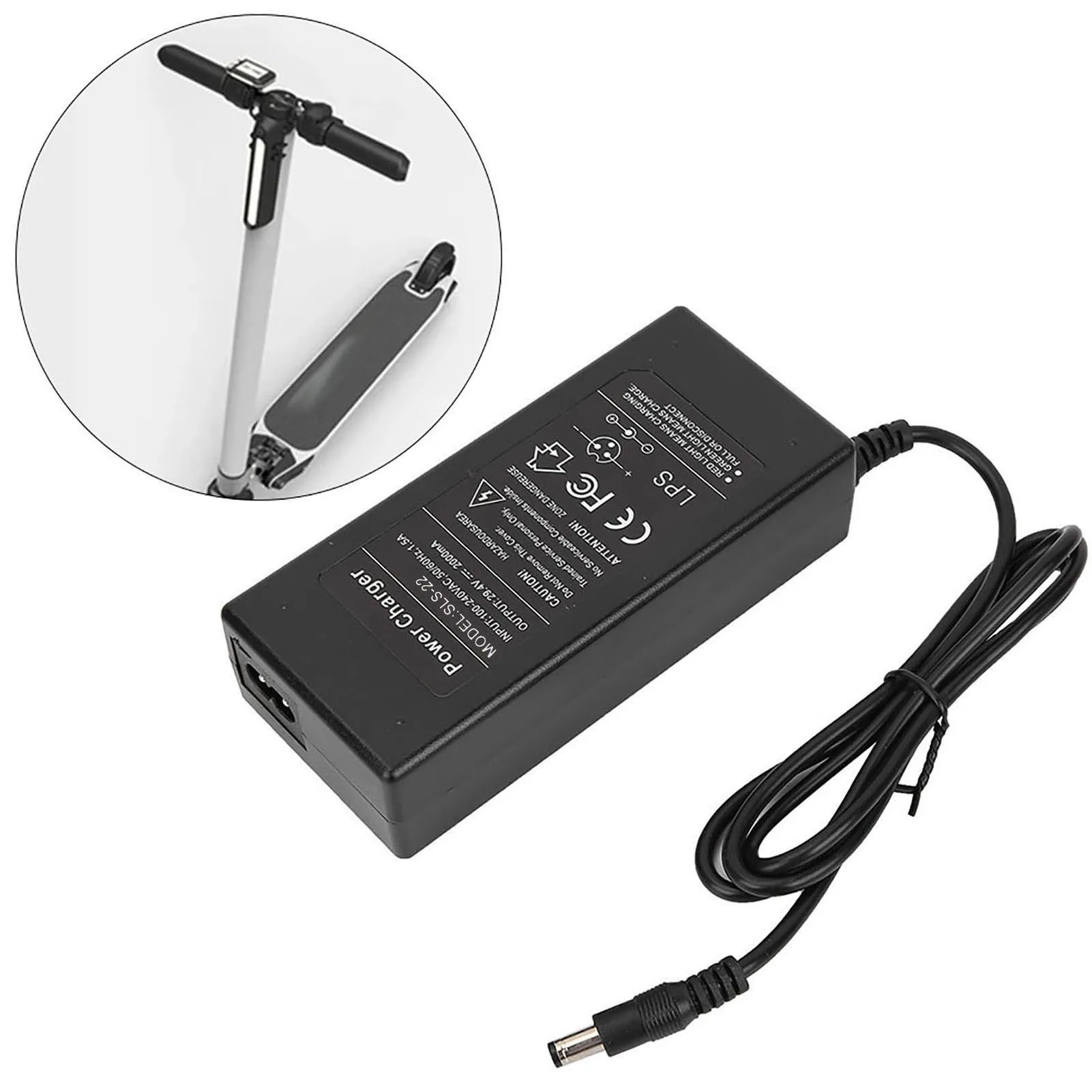 29.4 فولت 2000mA سكوتر كهربائي مهايئ شاحن شاحن بطارية استبدال ل 5.5 بوصة سكوتر كهربائي الملحقات الاتحاد الأوروبي التوصيل #3