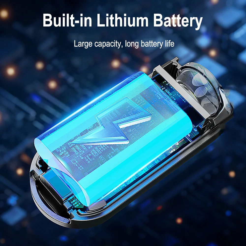 BORUiT Motion Sensor LED ไฟหน้า Type-C หมวกแบบชาร์จไฟได้คลิปติดหูพร้อมแบตเตอรี่ในตัวสําหรับใช้ตั้งแคมป์กลางแจ้ง