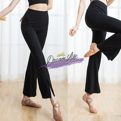 

Summer Sle Yoga Pants Women's Micro Flared Training Clothes Dance Practice Trousers Latin Classical Dance Pants Fitn Capri