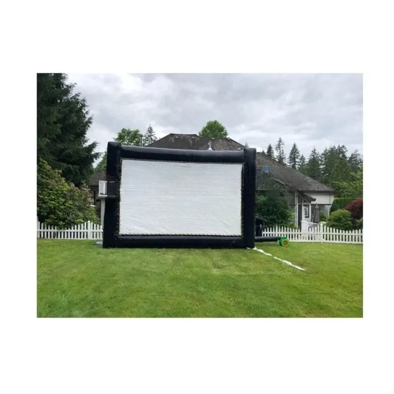 Giant Commercial Inflatable Movie Screen Outdoor Air Blow Up Cinema Film Projector With 1 Year Warranty