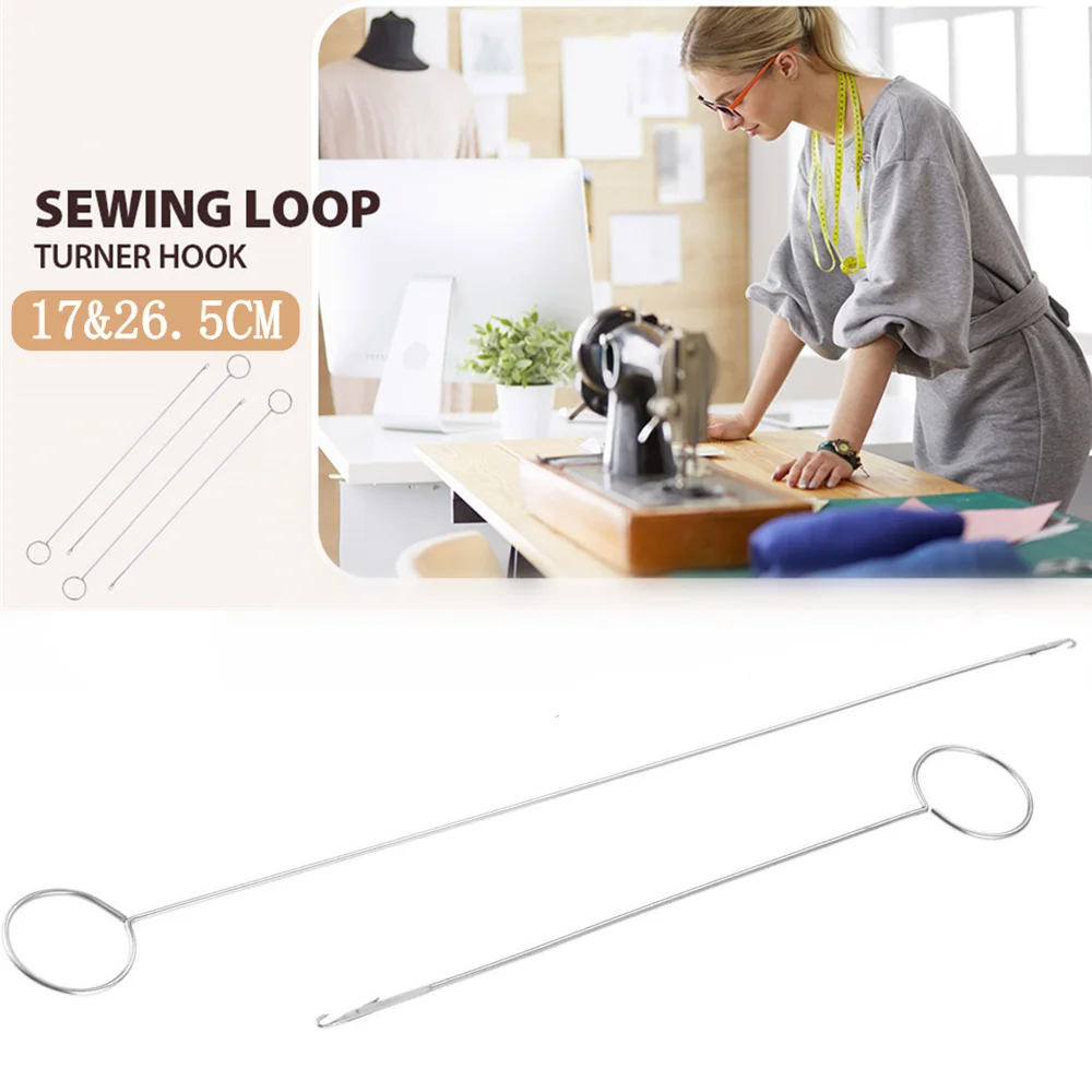 1-5Pcs Sewing Loop Turner Hook Stainless Steel,for Fabric Belt Strips Long Tuber Handmade,DIY Quitling Tool Knitting Accessories