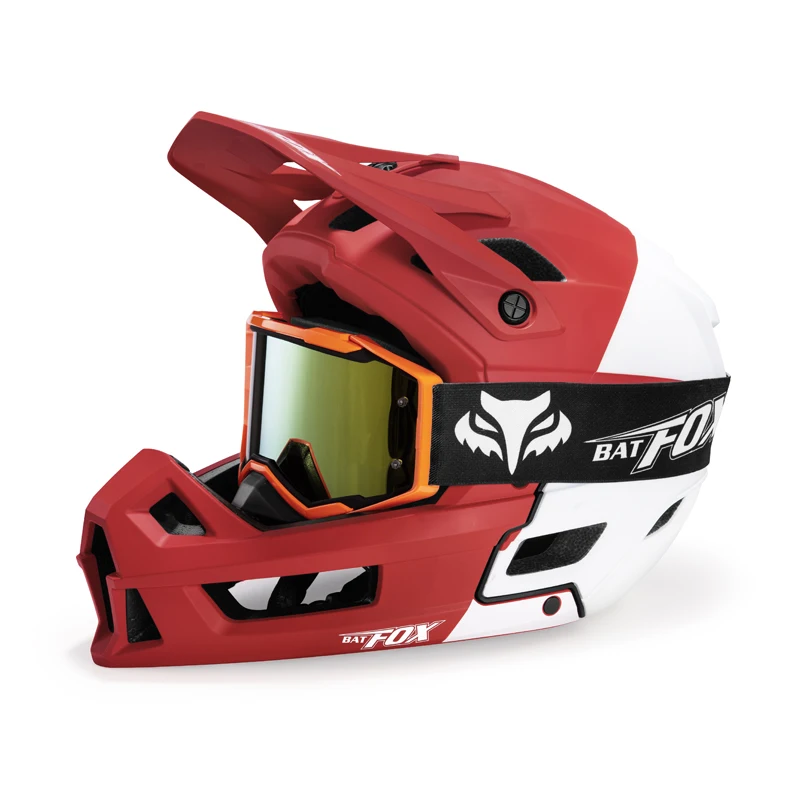 

BATFOX Adult Mountain Bike Helmet Men Women Full Face Lightweight Dirtbike Moto BMX MTB Helmet CPSC CE Certified Cycling Helmet