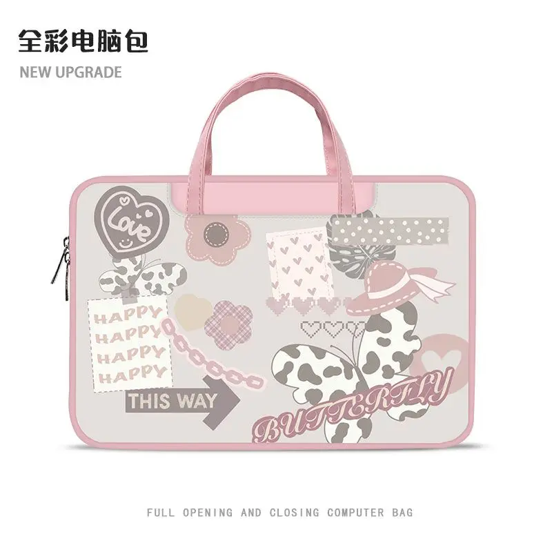 

Симпатичная портативная сумка для ноутбука 13.3, 14, 15, 15.6 дюймов, водонепроницаемая и ударопрочная, для MacBook Air Pro 16, Xiaomi, Huawei, сумка-портфель