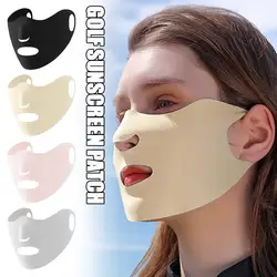 Golf Sun Protection Mask Facial Cooling UV Protection Hydrogel Hydrating Tape Care Golf Sunscreen Mask Skin Sheet UV Block X6X4