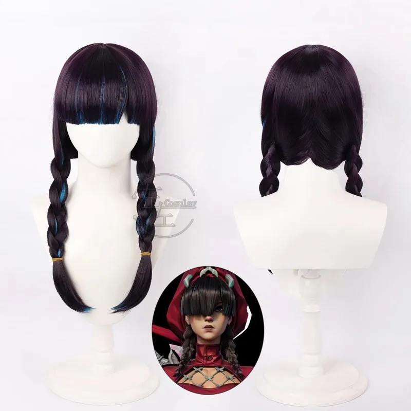 

Rivals Psylocke Косплей Парики Кровь Kariudo EPIC Косплей Термостойкий парик из синтетических волос Psylocke длиной 60 см + бесплатная шапочка для парика
