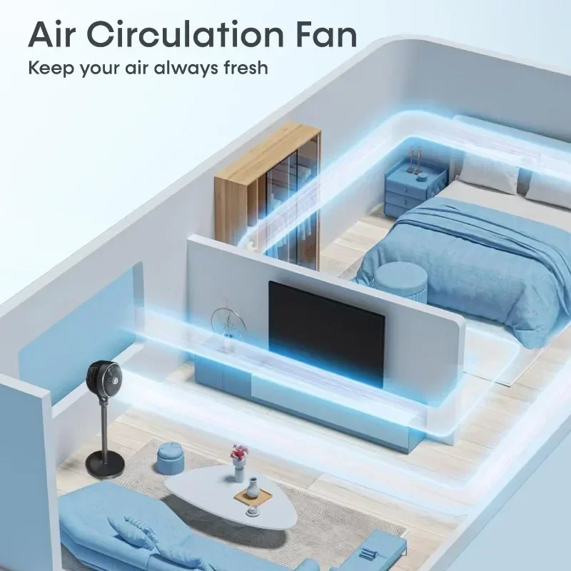 Напольный вентилятор, бесшумный, моющийся, со стандартным дизайном, а пульт дистанционного управления может выдувать холодный воздух в спальне