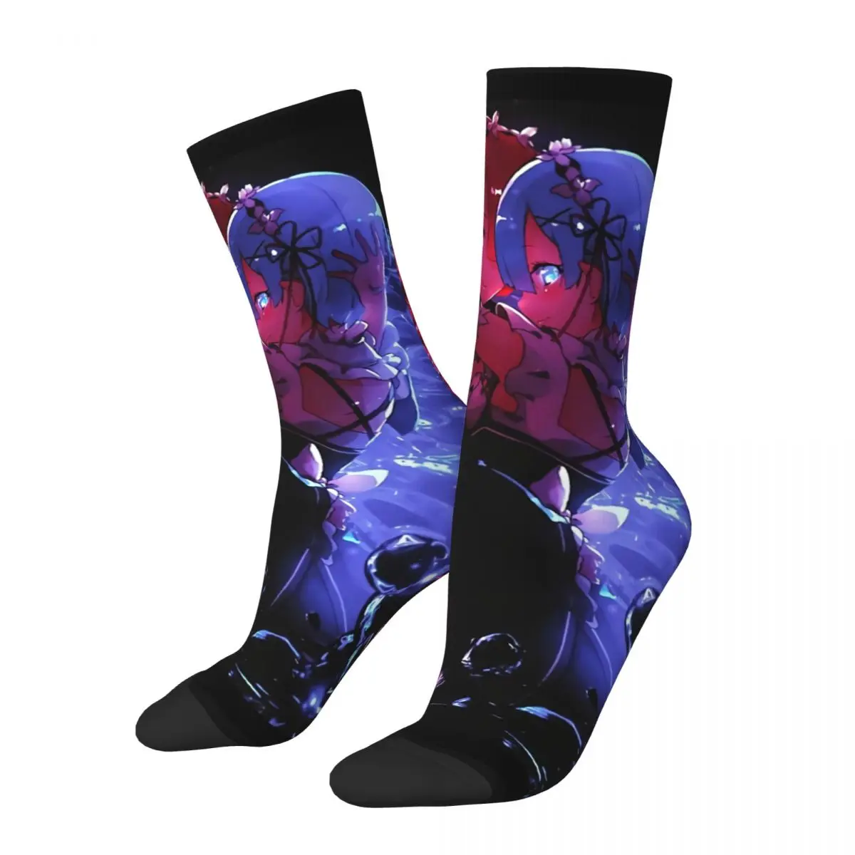 Rem And Ram Men Women Socks Outdoor Novelty Spring Summer Autumn Winter Stockings Gift