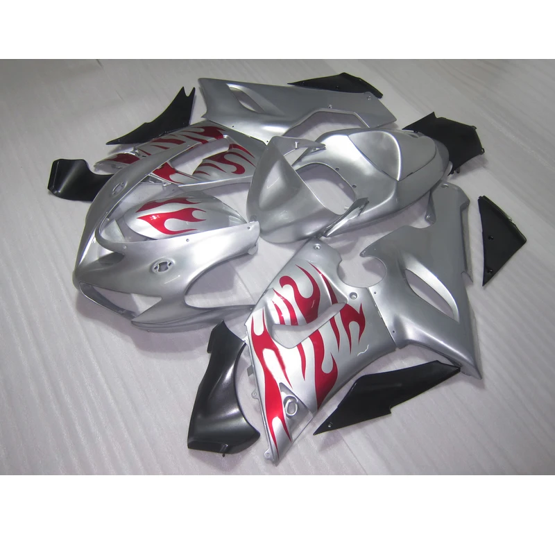 

Бесплатные обтекатели по индивидуальному заказу для Kawasaki Ninja ZX6R 2005 2006, комплект обтекателей черного и красного цвета ZX 6R 05 06 FY15