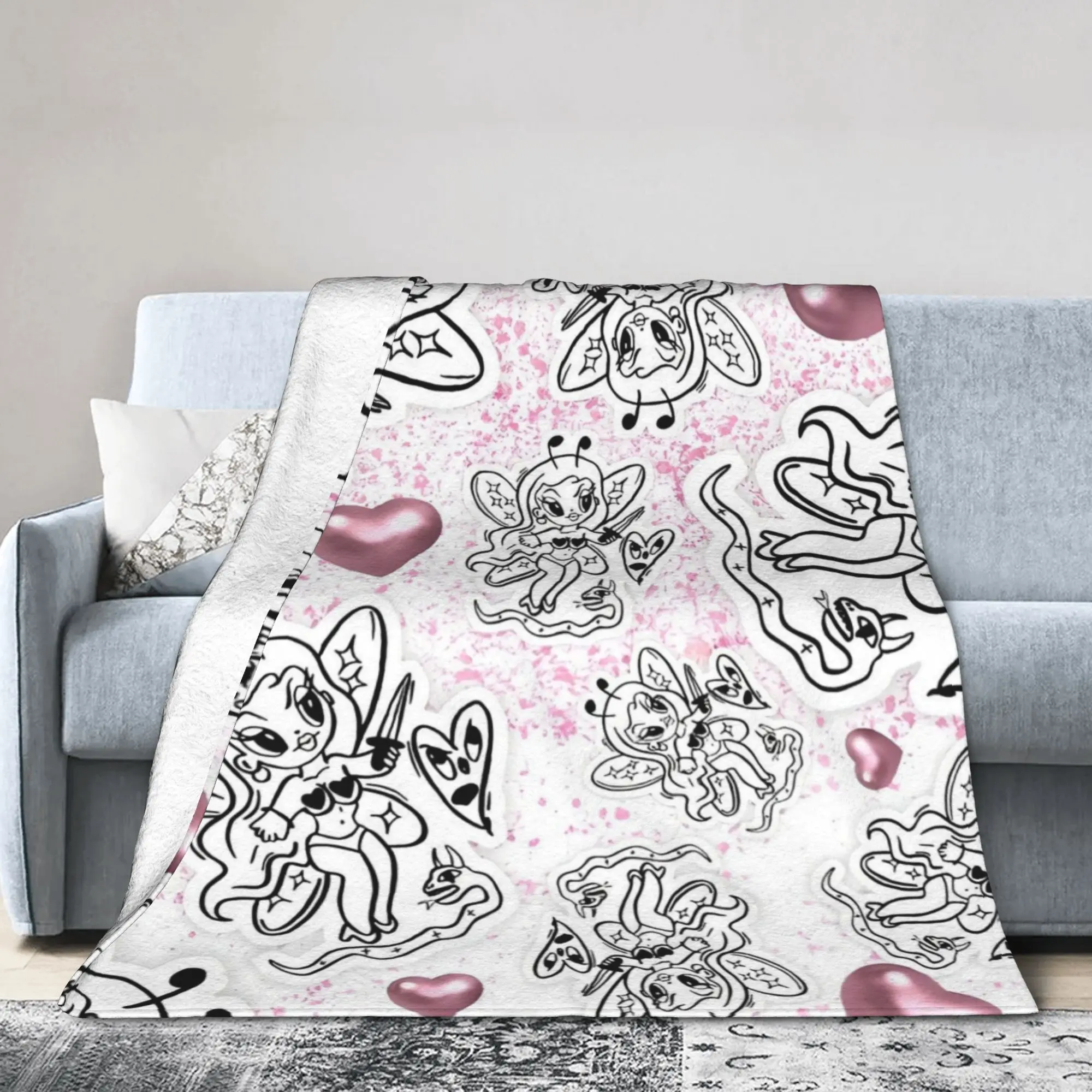 Karol G Blankets Manana Sera Bonito Flannel Vintage Warm Throw Blankets for Home Restaurant Decoration