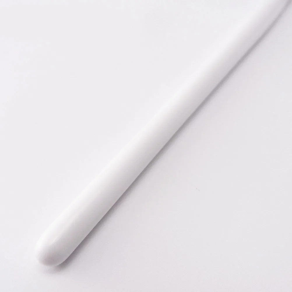 Escova de máscara em formato de leque branco, cabo longo de madeira, cobertura completa suave, aplicação de máscara facial, cuidados com a pele, faça você mesmo, cuidados com a pele