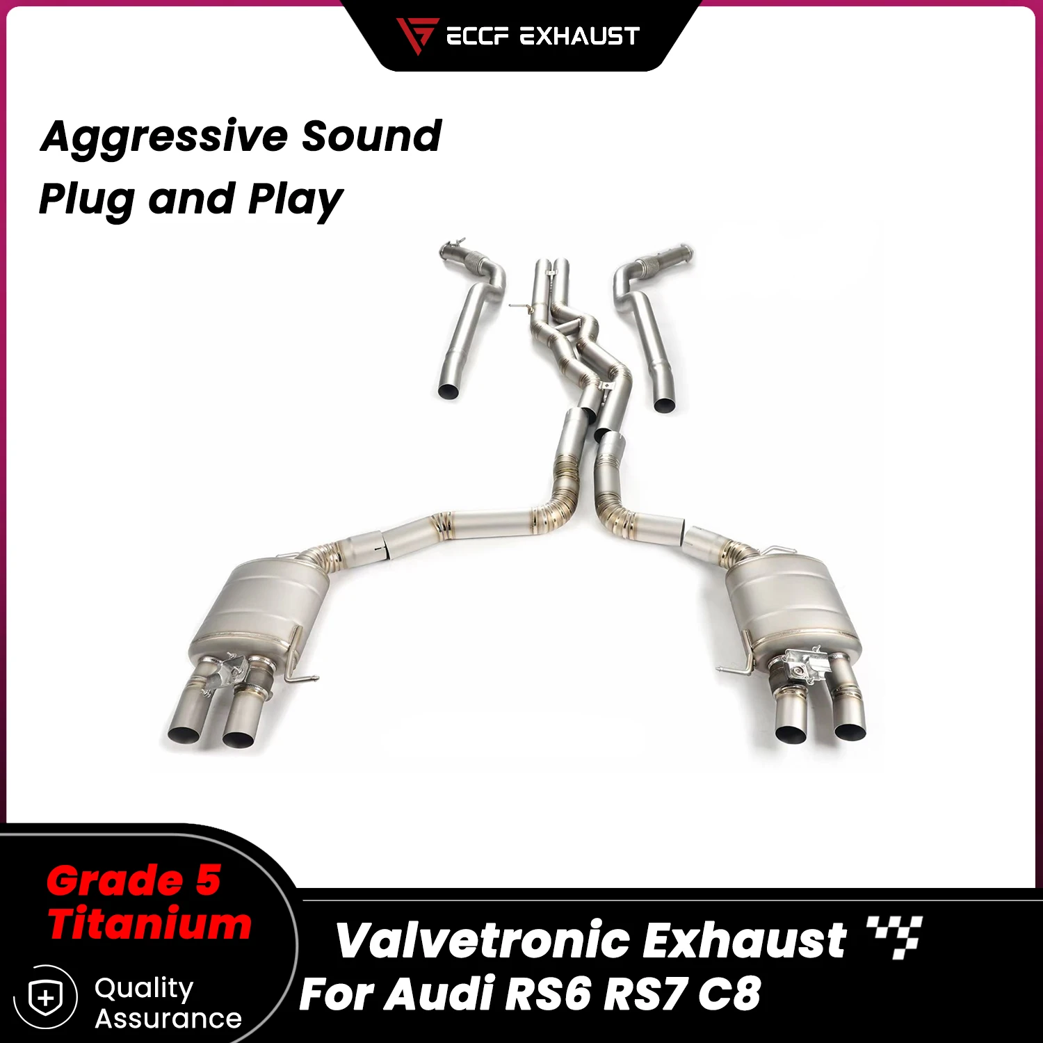 

Sporty TItanium OEM Valve Catback Exhaust With Front pipe for Audi RS6 RS7 C8 Unleash True Exhaust Performance Easy Installation