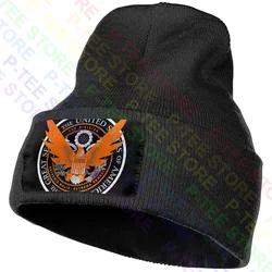 Tom Clancy'S The Division 2 Shd Emblem Logo Knitted Beanie Hat Beanies Cap Print Splicing High Quality