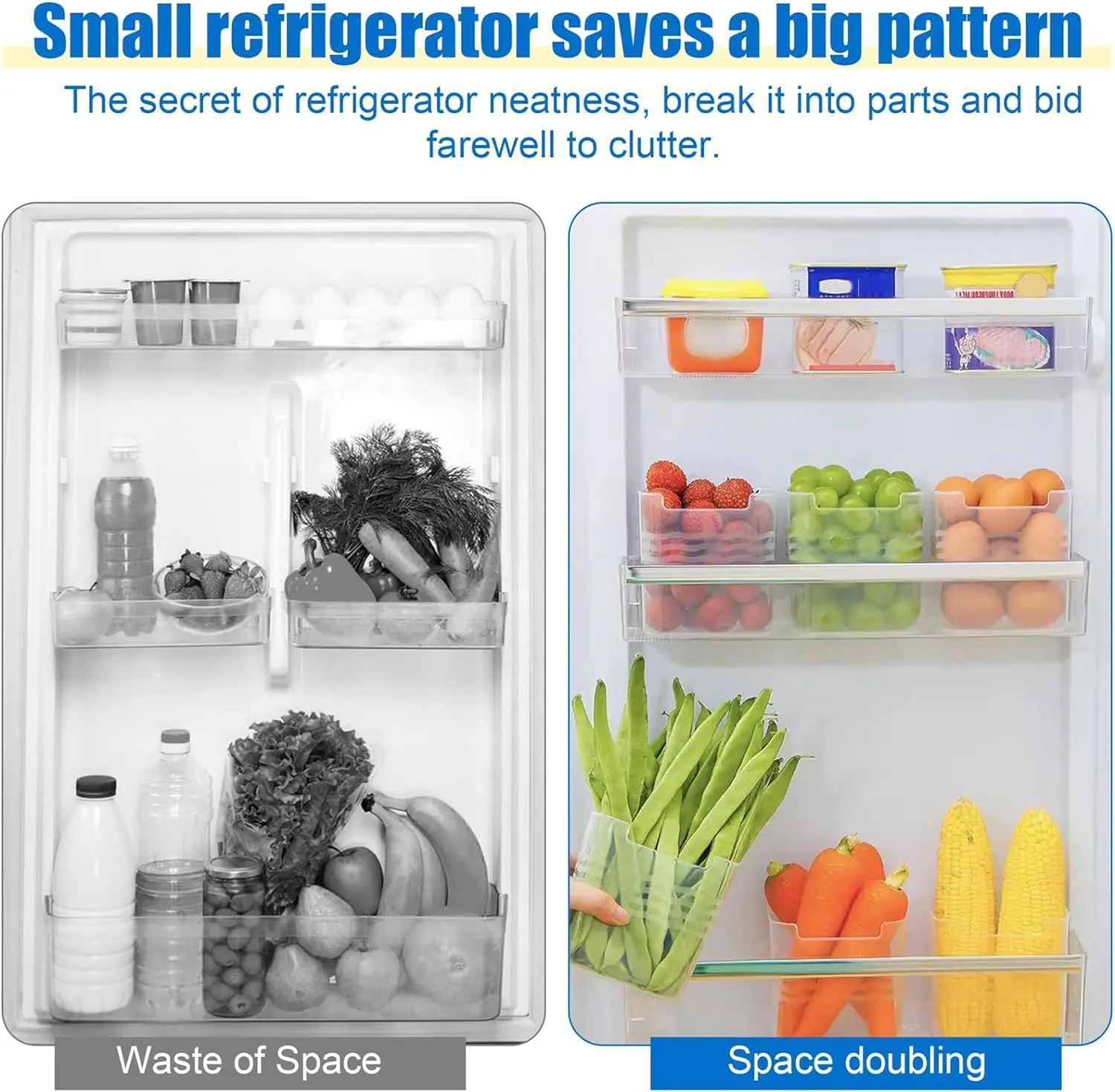 Fridge Door Storage Box Food Fresh Refrigerator Organizer Bin Food Container Kitchen Fruit Spice Vegetable Box Shelf Basket