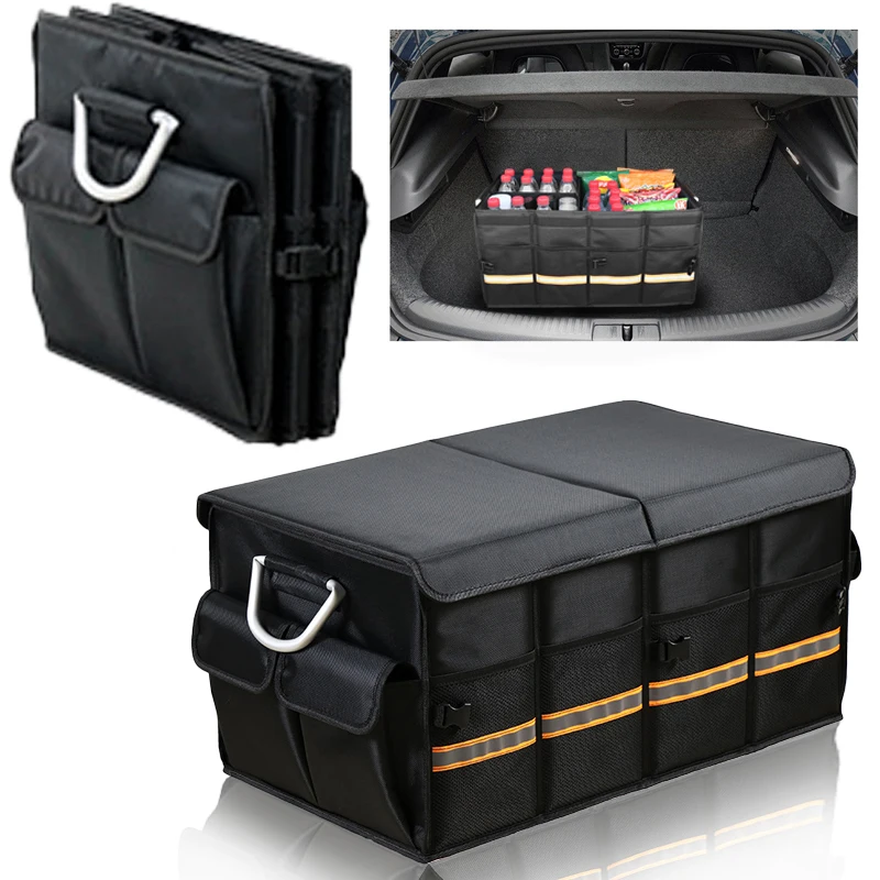 Car Trunk Waterproof Fabric Folding Tunk Storage Oxford Folding Car Storage Car Storage Box Leather Pocket Storage Compartment