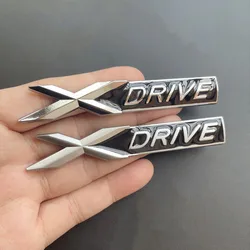 Plaque signalétique 3D en métal pour BMW, logo X Drive, emblème Xdrive, insigne de coffre de voiture, accessoires d'autocollant Xdrive, 328i 525, 535d, 530d, G20, F10