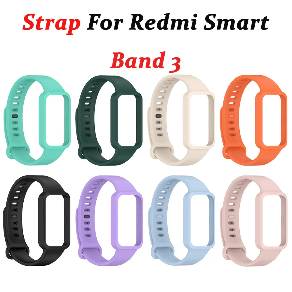 Bands Compatible with Xiaomi Smart Band 9 Active, Soft Silicone Sport Replacement Strap for Redmi Smart Band 3 Women Men