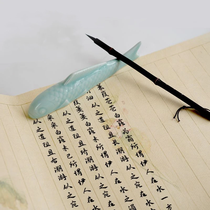 Stile cinese lungo Scroll Xuan carta retrò pennello calligrafia Script regolare carta di riso mezza matura griglia creativa carta Xuan