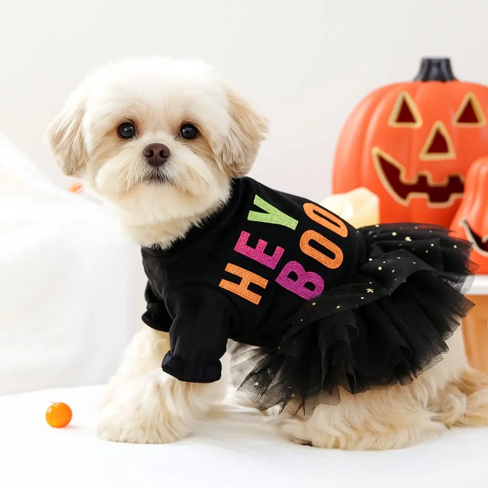 أزياء الجرو، فستان الهالوين للكلاب ذو أرجلين، بلوفر مريح ناعم للكلاب، سويت شيرت أسود للجرو للهالوين