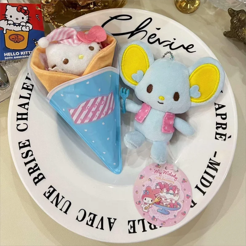 Kawai Frando Mouse Plush Keychain My Melody Good Friend Plush Toys Cute Pendant Ornaments Give Small Gifts